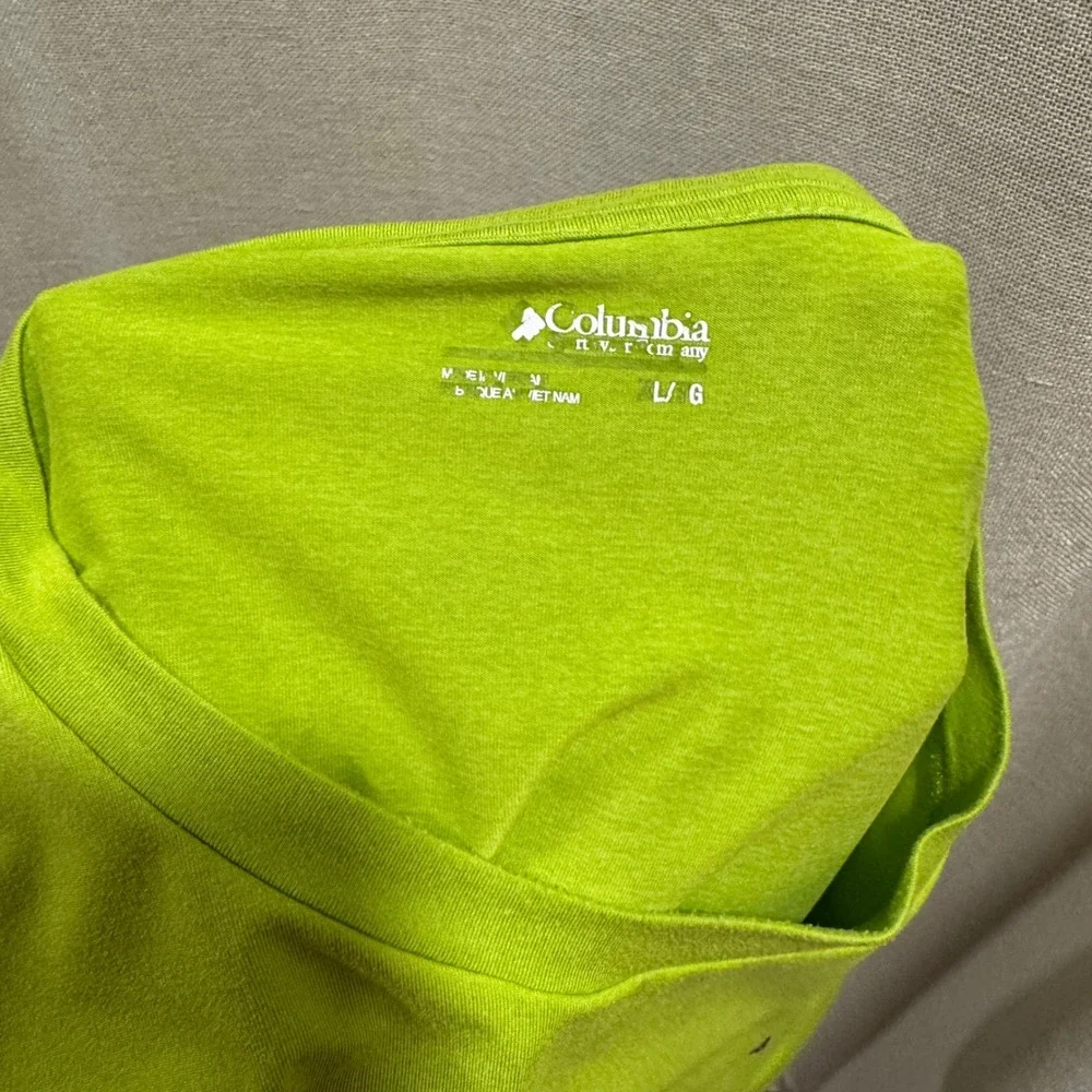 Columbia Men's Short Sleeve Active‎ T-Shirt Athletic Top Green